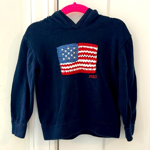Polo RL flag hooded sweatshirt- sz 3T - Picture 1 of 2